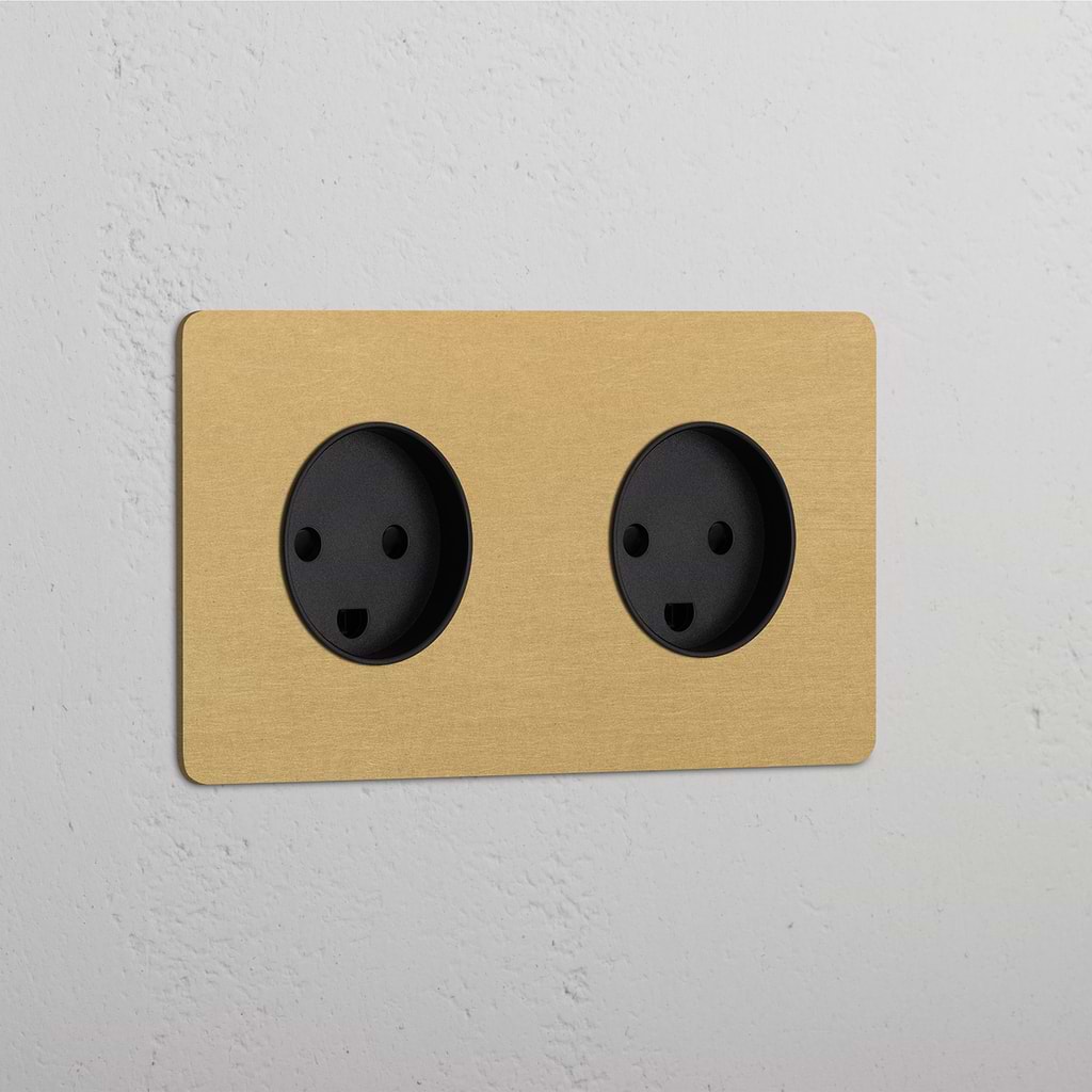 Double 2x Danish Module - Antique Brass Black