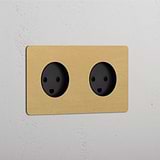 Double 2x Danish Module - Antique Brass Black