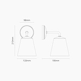 Richmond Medium Wall Light Fine Porcelain - Bronze