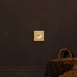 Single Swiss Module Round - Antique Brass White