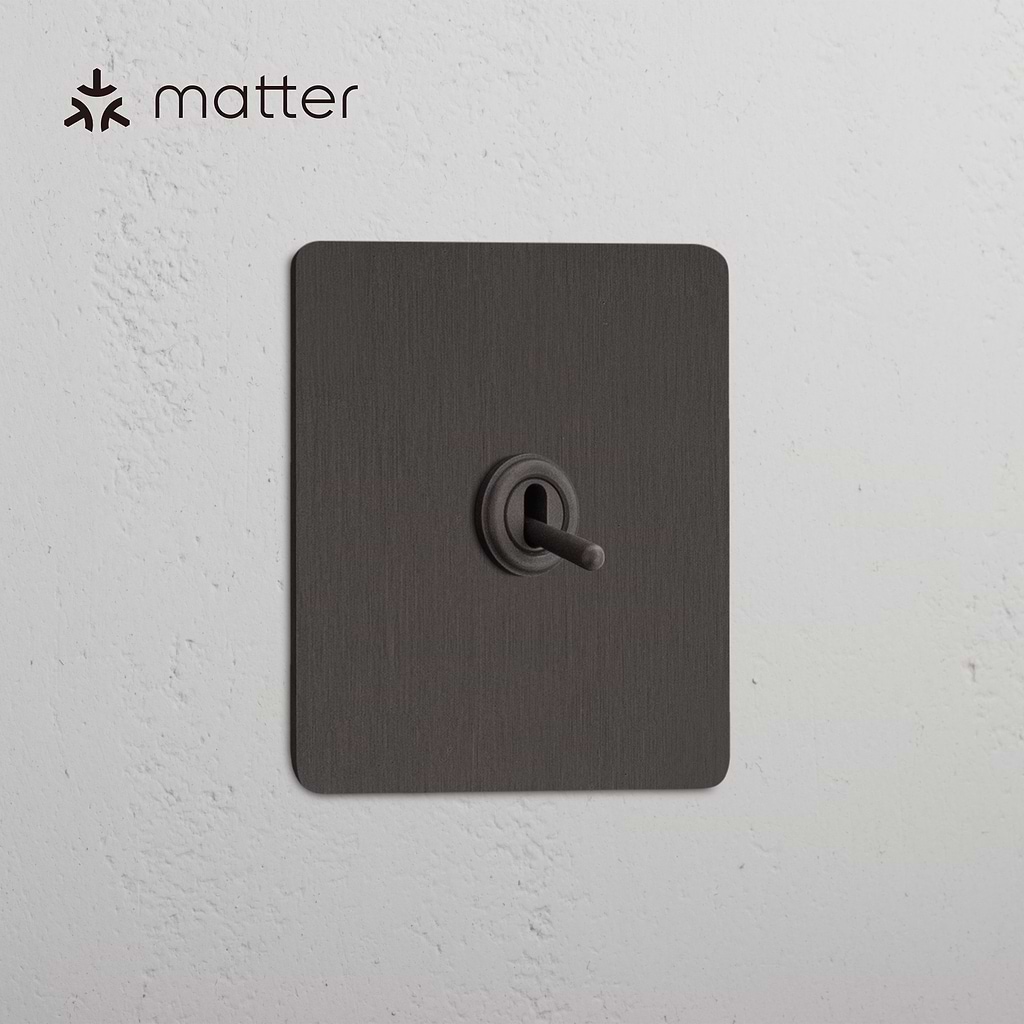 Single Smart Retractive Toggle Switch – Bronze