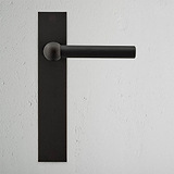 Harper Long Plate Fixed Door Handle - Bronze
