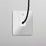 Single Cable Outlet - Clear White