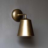 Antique Brass Richmond Medium Wall Light on Grey Background