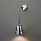 Polished Nickel Hanging Wall Light with Solid Brass Shade
