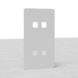 Double 4x Vertical Switch Plate EU on a light surface, paintable for customizable decor.