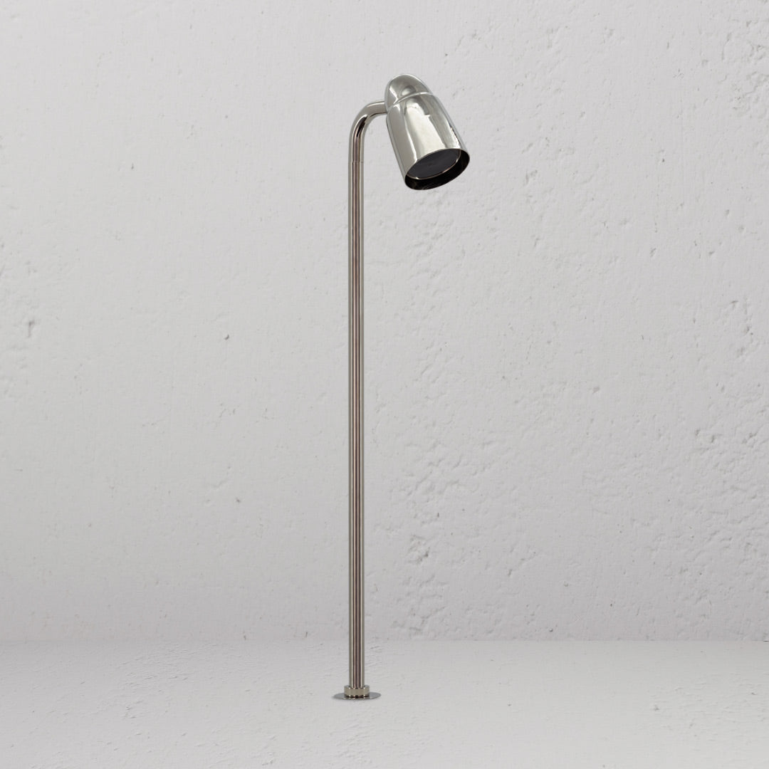 Ealing Path Spotlight Polished Nickel Finish on White Background