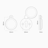 Canning Covered Key Escutcheon – Bronze