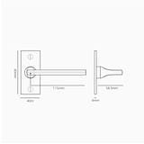 Clayton Short Plate Sprung Door Handle – Polished Nickel
