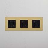 Triple 6x Bipasso Module - Antique Brass Black