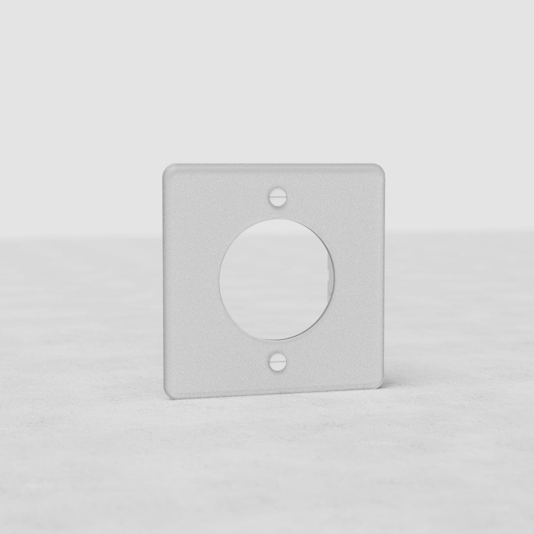 Single Module Plate Round EU - Clear White