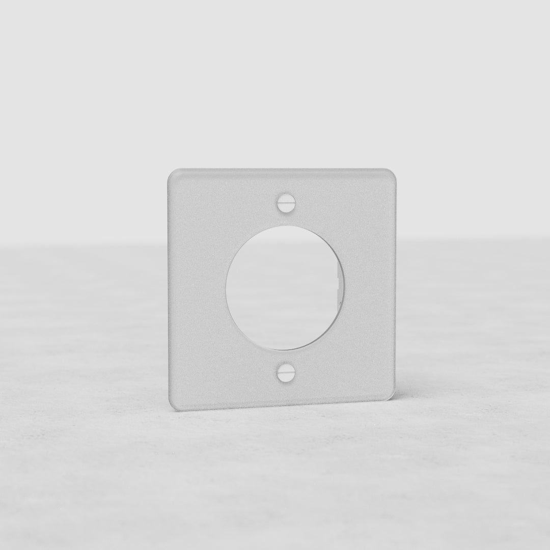 Single Module Plate Round EU - Clear White