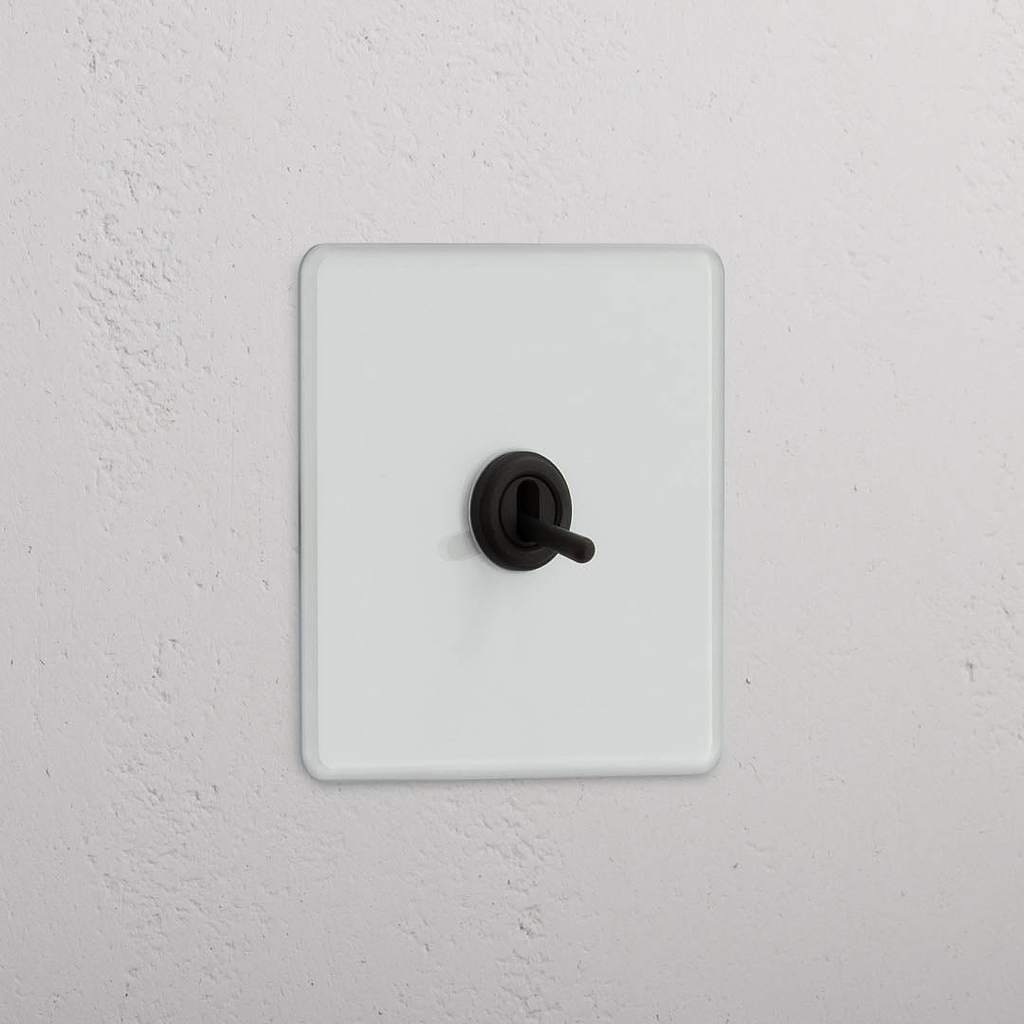 Retractive Single Toggle Switch in Clear Bronze - Convenient Light Management Accessory