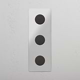 Adjustable Vertical Triple Dimmer Switch in Clear Bronze for Light Control on White Background