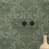 Triple Toggle & 2x Swiss Module Round - Clear Antique Brass Black 