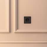 Single Schuko Module Round - Bronze Black