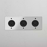 Triple 3x Swiss Module Round - Clear Black