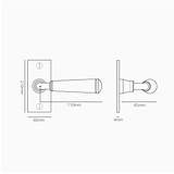 Digby Short Plate Fixed Door Handle – Polished Nickel 