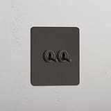 Double Toggle Switch in Bronze with 2 Levers - User-Friendly Design