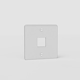 Unique Single Keystone Switch Plate EU in Clear White - Versatile Switching Accessory