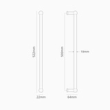 Harper Single Pull Handle 500mm - Antique Brass
