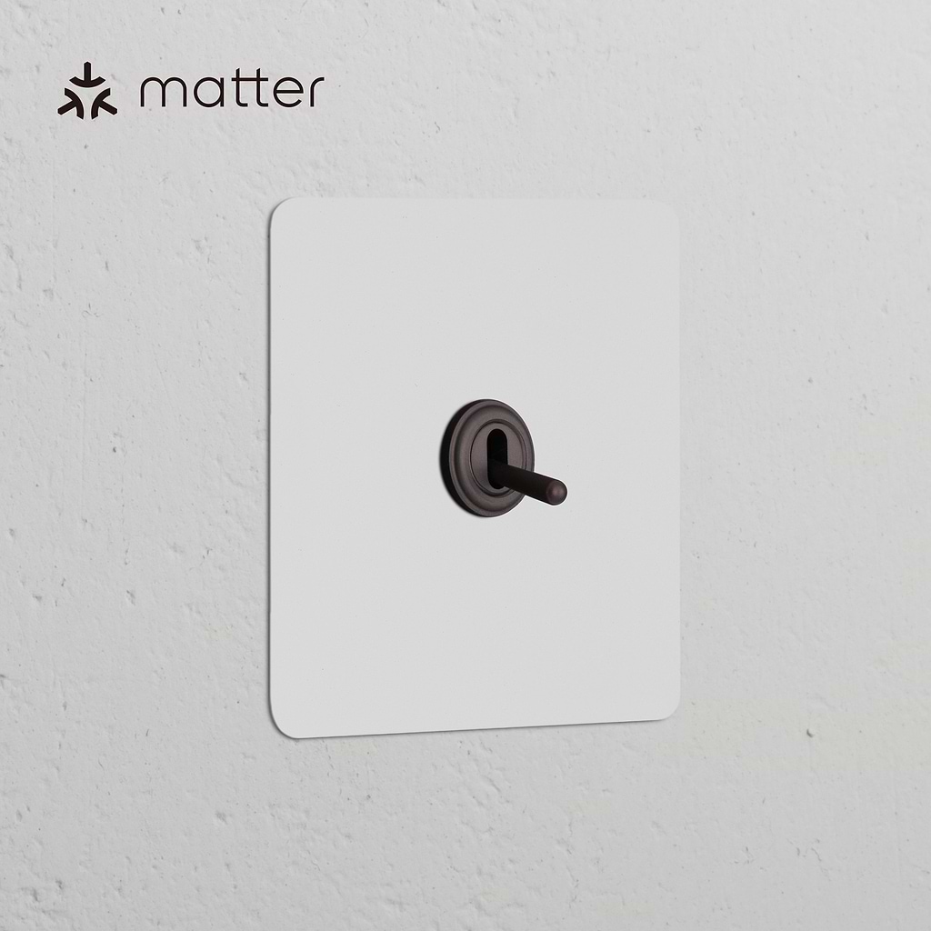 Single Smart Retractive Toggle Switch – Paintable Bronze
