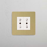 Single 2x Bipasso Module - Antique Brass White