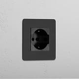 Bipasso socket in Bronze Black Finish White Background