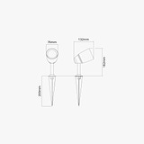 Ealing Ground Spotlight 240V - Polished Nickel