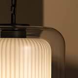 Windsor Large Pendant Light Opal Glass - Bronze