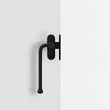 Left Southbank Internal Casement Window Handle Bronze Finish on White Background Front Facing
