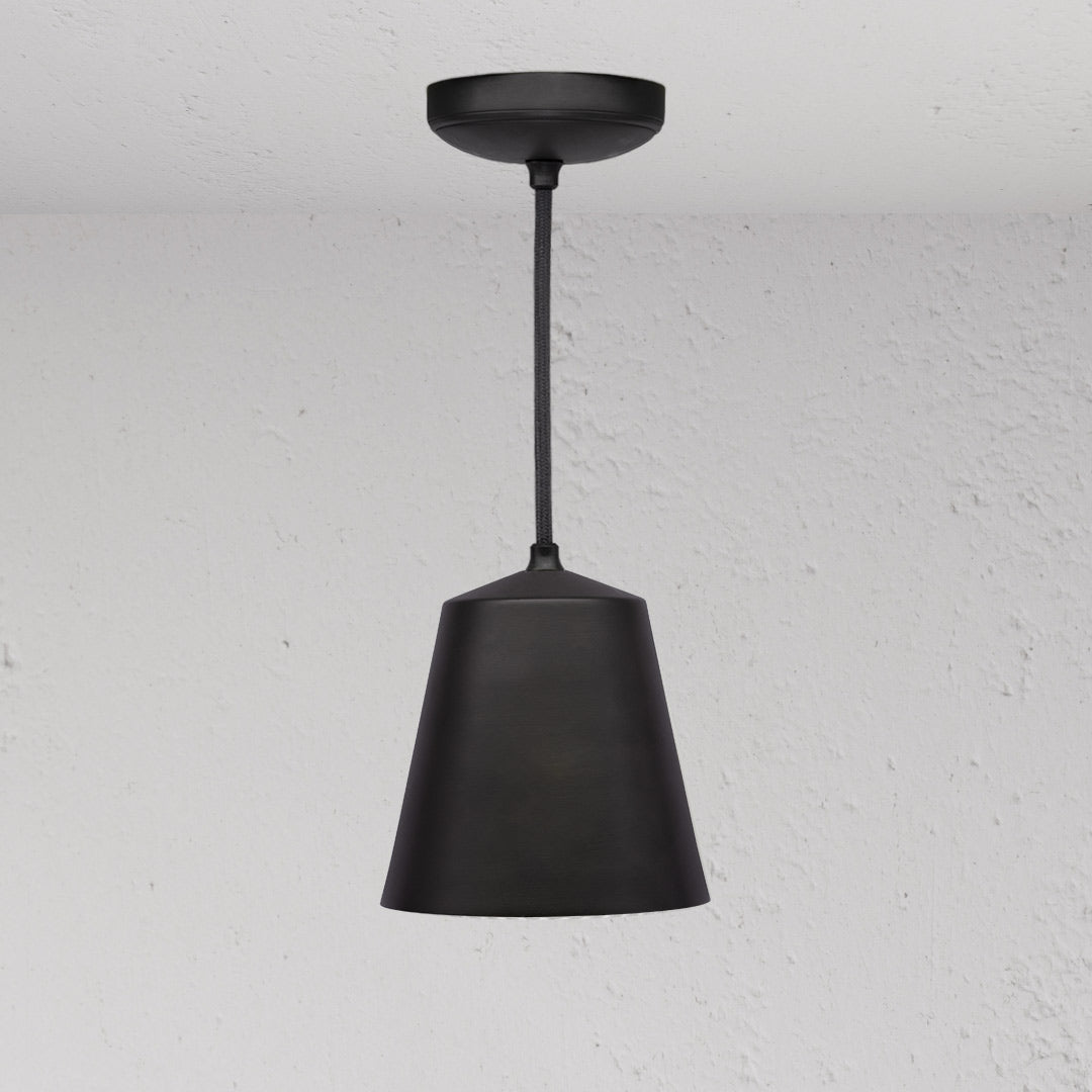 Richmond Medium Pendant Light Bronze Finish on White Background