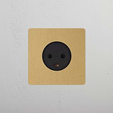 Single Danish Module Round - Antique Brass Black