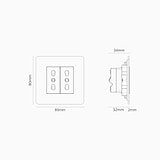 Single 2x Bipasso Module - Antique Brass White