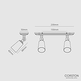 Baylis Small Double Spotlight (35mm) - Polished Nickel