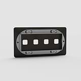 Comprehensive Four-Position Double Switch Plate in Bronze - on White Background