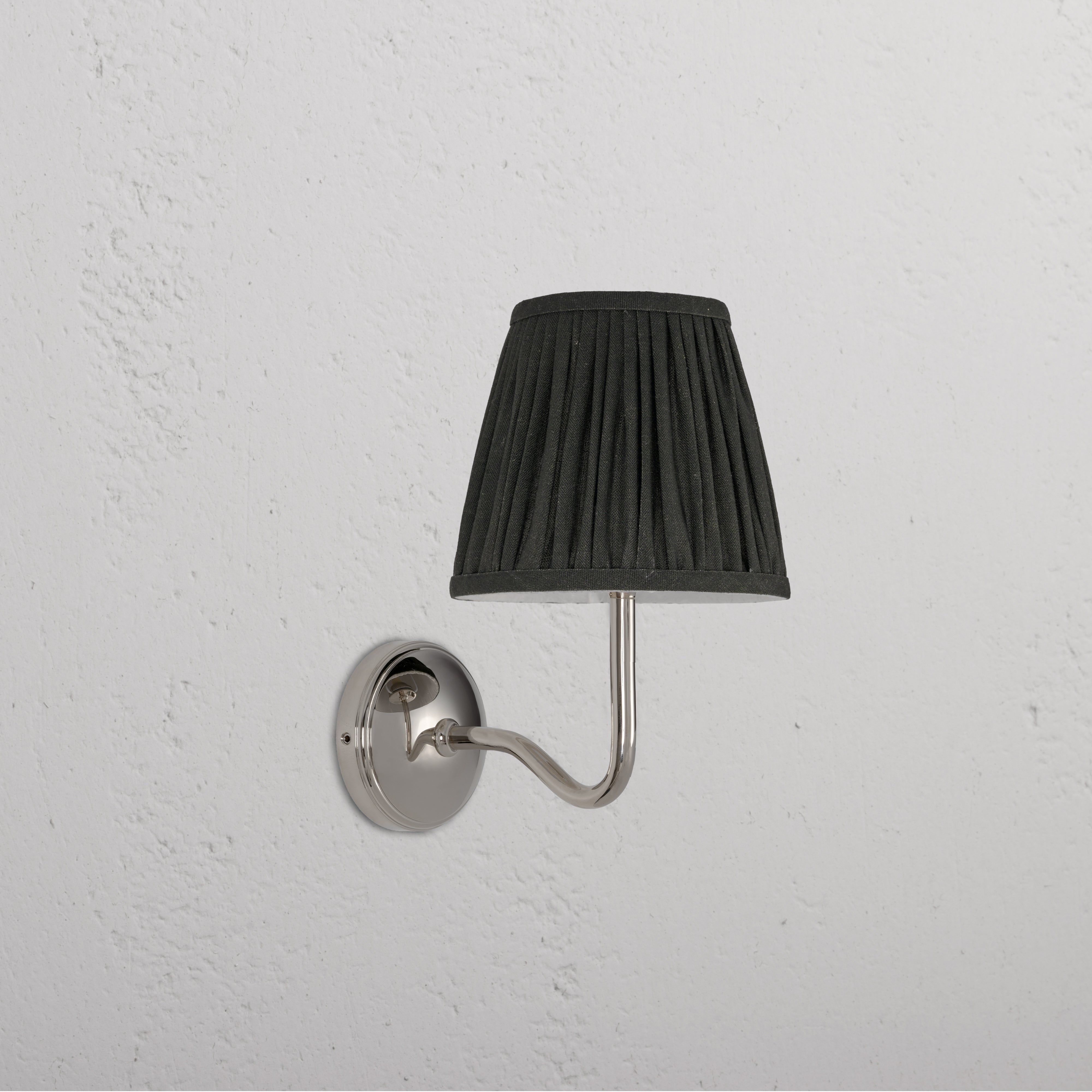 Malvern Medium Wall Light Deep Green - Polished Nickel