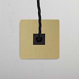Single Cable Outlet - Antique Brass Black  