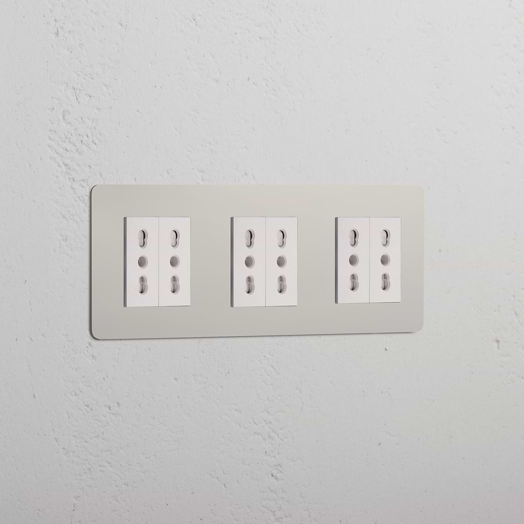 Triple 6x Bipasso Module - Polished Nickel White