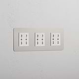 Triple 6x Bipasso Module - Polished Nickel White