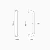 Sycamore Furniture Handle 128mm - Polished Nickel