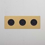 Triple 3x Swiss Module - Antique Brass Black