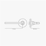 Clayton Flush Rose Fixed Door Handle – Polished Nickel  