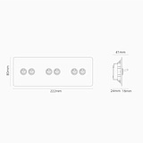 Triple 6x Toggle Switch - Polished Nickel
