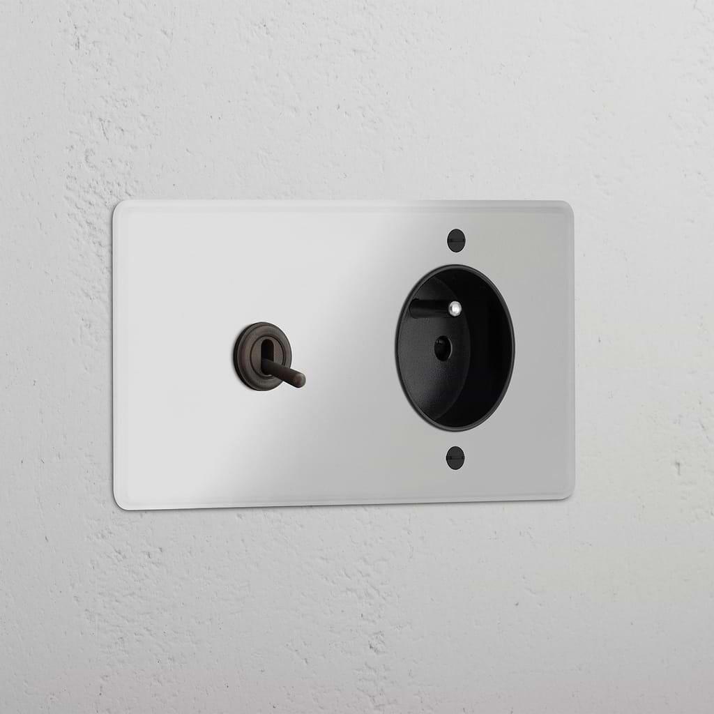 Double Toggle & French Module Round - Clear Bronze Black 