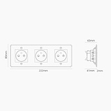 Triple 3x French Power Module Round - Clear White