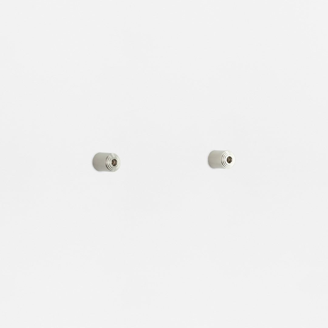 Belmont Sash Window Stop Pair Polished Nickel Finish on White Background  