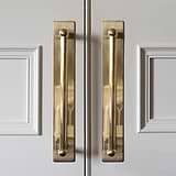 Harper Double Pull Handle with Plate 320mm - Antique Brass