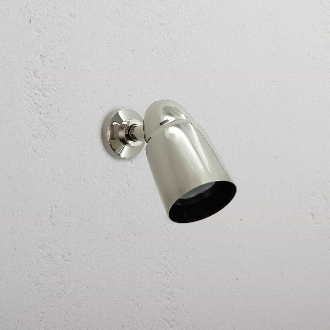 Ealing Surface Spotlight Polished Nickel Finish on White Background