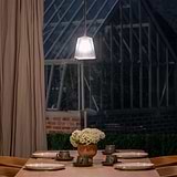 Richmond Medium Pendant Light Fluted Glass - Antique Brass